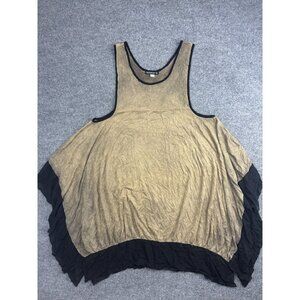 Surrealist Dress Womens One Size Suede Ruffle Hem Scoop Neck Cold Shoulder